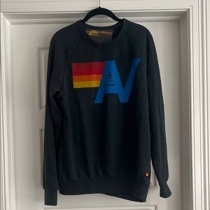 Aviator Nation charcoal gray Crewneck with Vibrant Logo